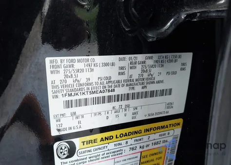 2021 Ford Expedition Limited Max z USA, uszkodzony, nr VIN 1FMJK1KT5MEA07848